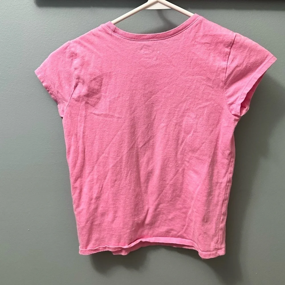 Girls Best Sis Graphic Tee - Bright Pink size 7/8